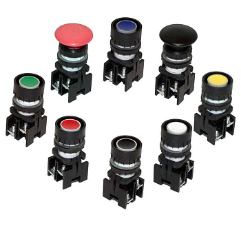 Кнопка ВК 43-21-02110 2р цилиндр красный