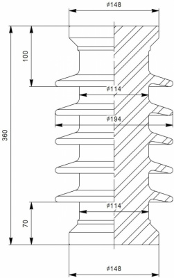 Изоляторы неармированные фарфоровые ИО-30 УХЛ 1 